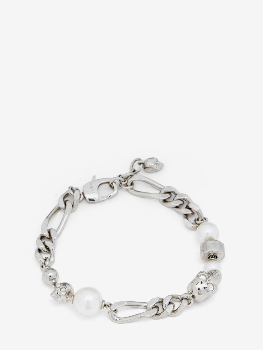 ALEXANDER MCQUEEN - Skull and Pearl Bracelet - Item 836792J16PA1906